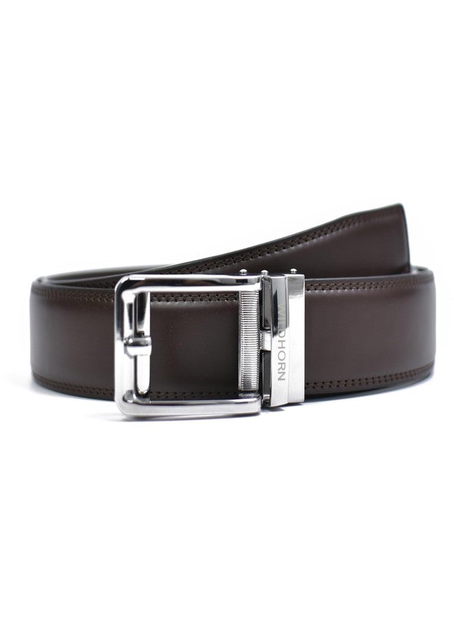 وايلدهورن محفظة جلدية فاخرة وحزام قفل أوتوماتيكي فاخر من WildHorn® للرجال | طقم هدايا متكامل للرجال | مثالي لأعياد الميلاد والذكرى السنوية والمناسبات الاحتفالية (بني) - Image 3